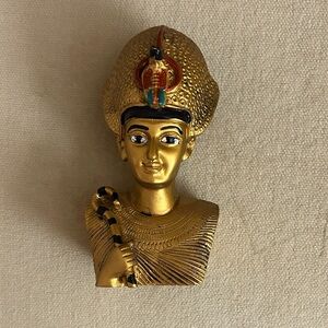 Gold Pharaoh Bust Figurine